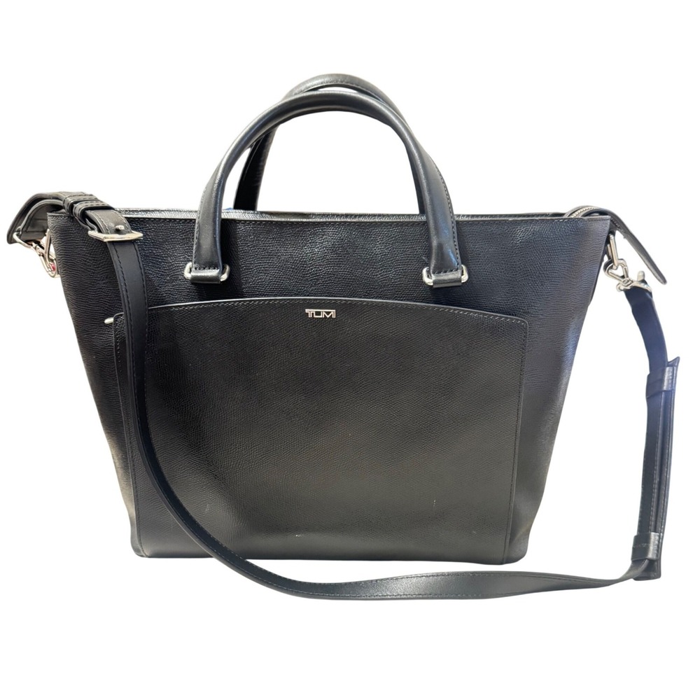 Tumi Sinclair Camila Tote Bag Womens Large Black Leather Crossbody Travel